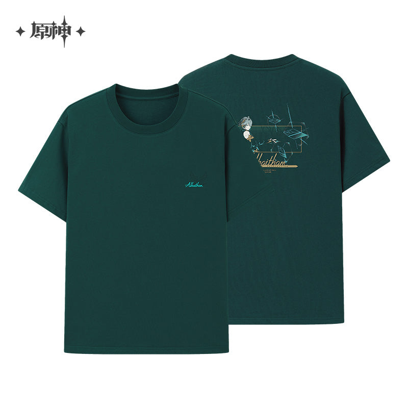 原神 Genshin Impact Sumeru F4 Theme Alhaitham T-Shirt Dark Green