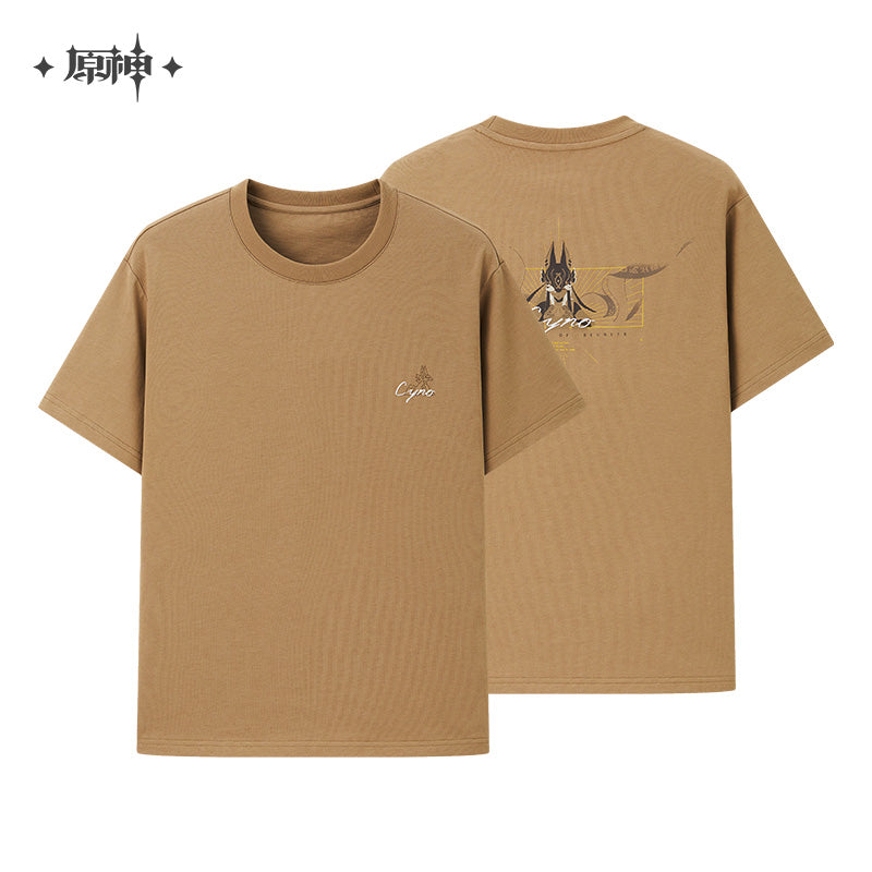 原神 Genshin Impact Sumeru F4 Theme Cyno T-Shirt Khaki