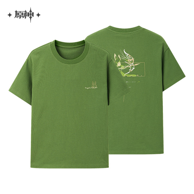 原神 Genshin Impact Sumeru F4 Theme Tighnari T-Shirt Green