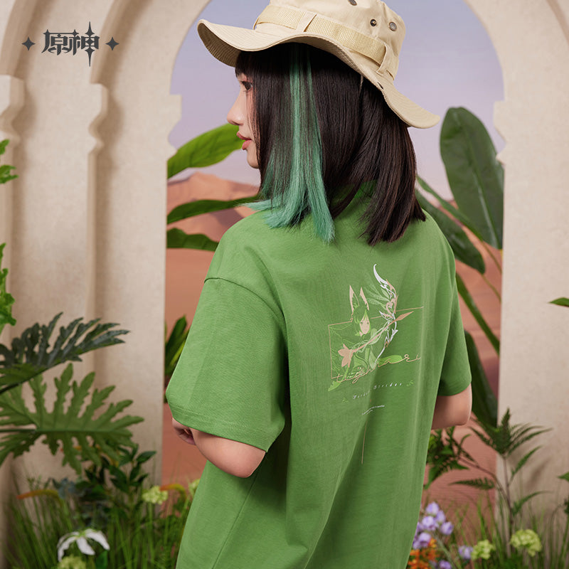 原神 Genshin Impact Sumeru F4 Theme Tighnari T-Shirt Green