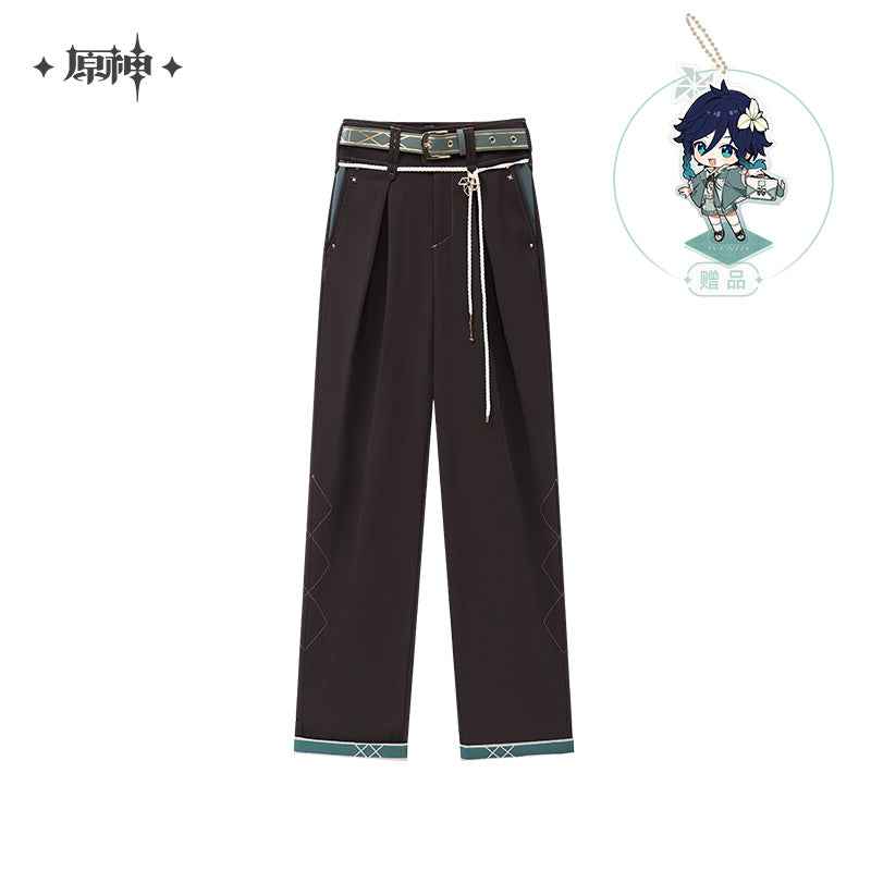 原神 Genshin Impact Venti Theme Long Pants Dark Brown