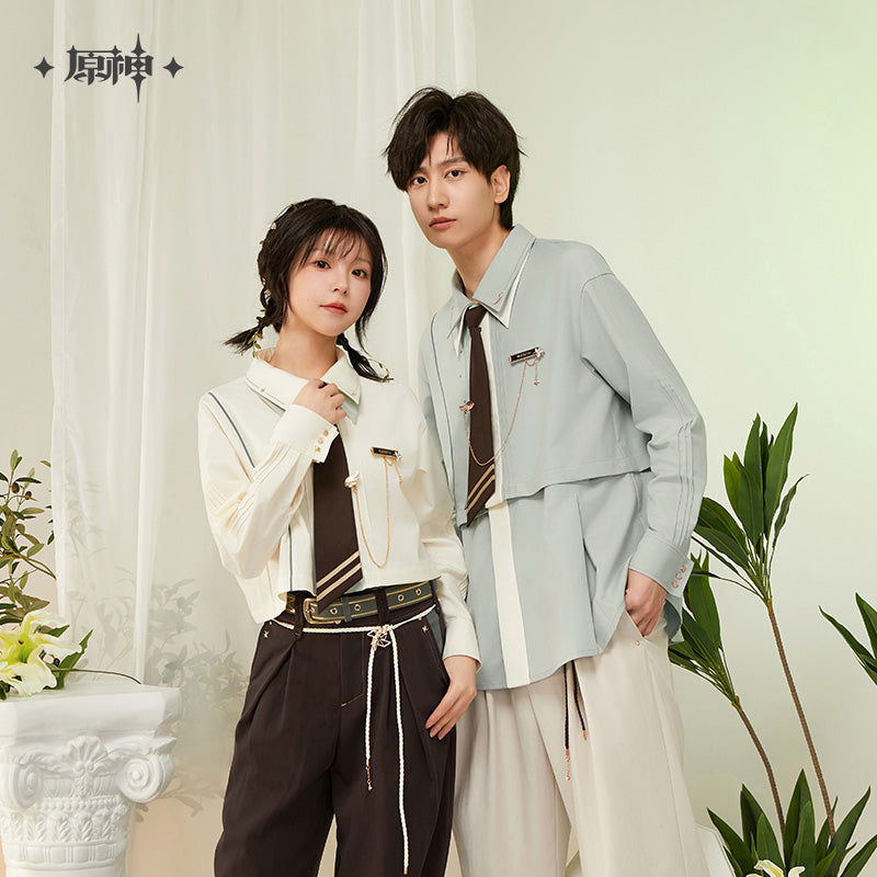 原神 Genshin Impact Venti Theme Long Sleeve Shirt Green