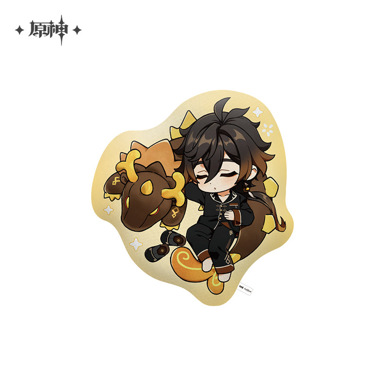 原神 Genshin Impact Zhongli Theme Chibi Kisscut Cushion
