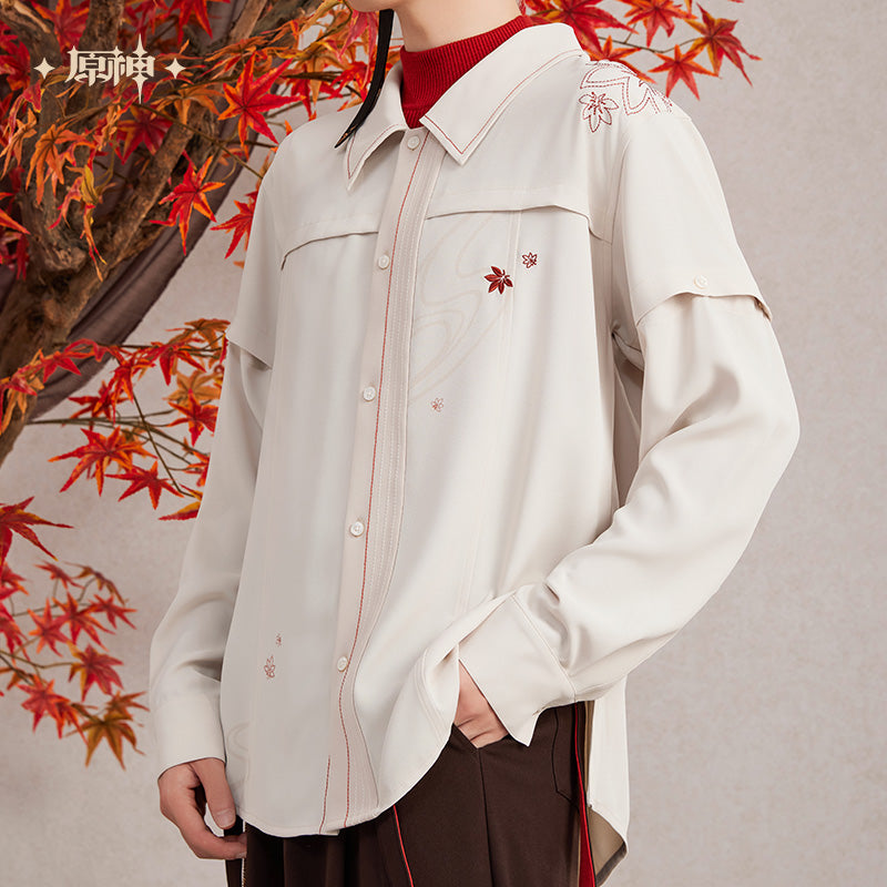 原神 Genshin Impact Kaedehara Kazuha Theme Fitted Knit with Outer Shirt