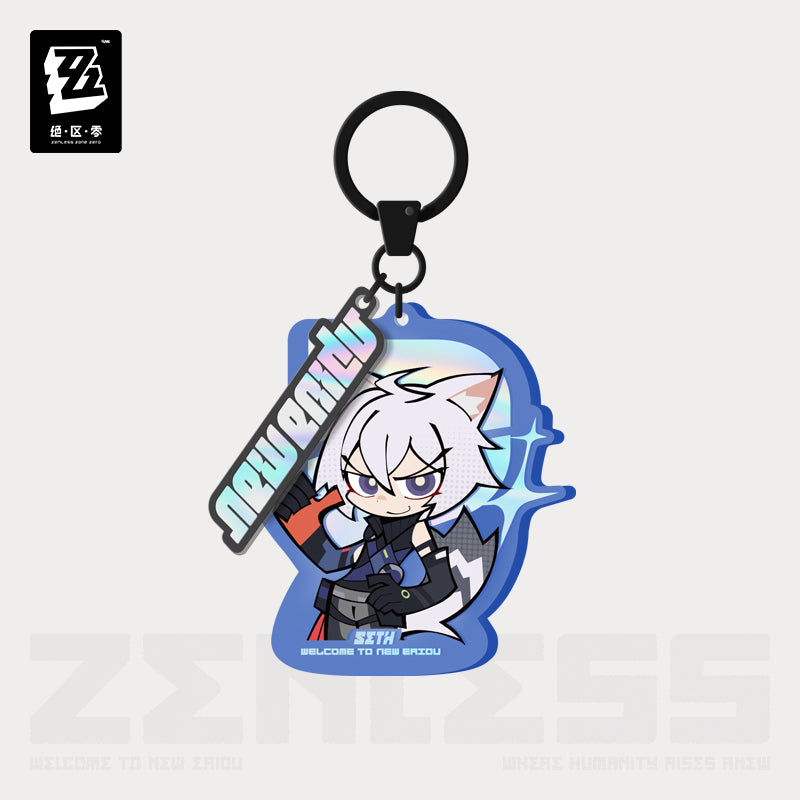 绝区零 Zenless Zone Zero New Ridu Chibi Acrylic Keychain Criminal Investigation Special Response Team Seth