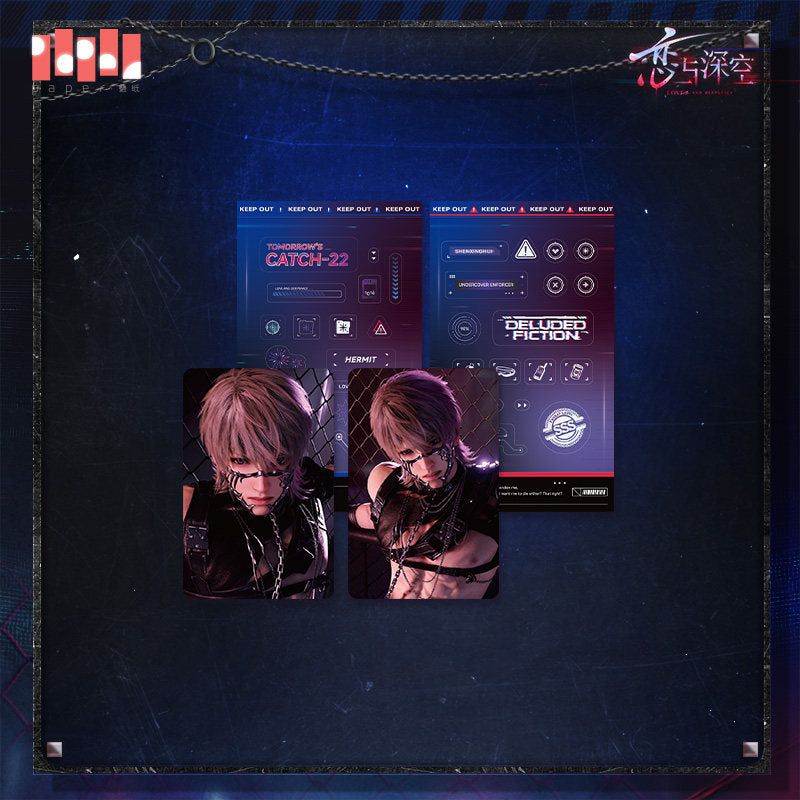 恋与深空 Love and Deepspace Tomorrow's Catch-22 UV Card & Sticker Set