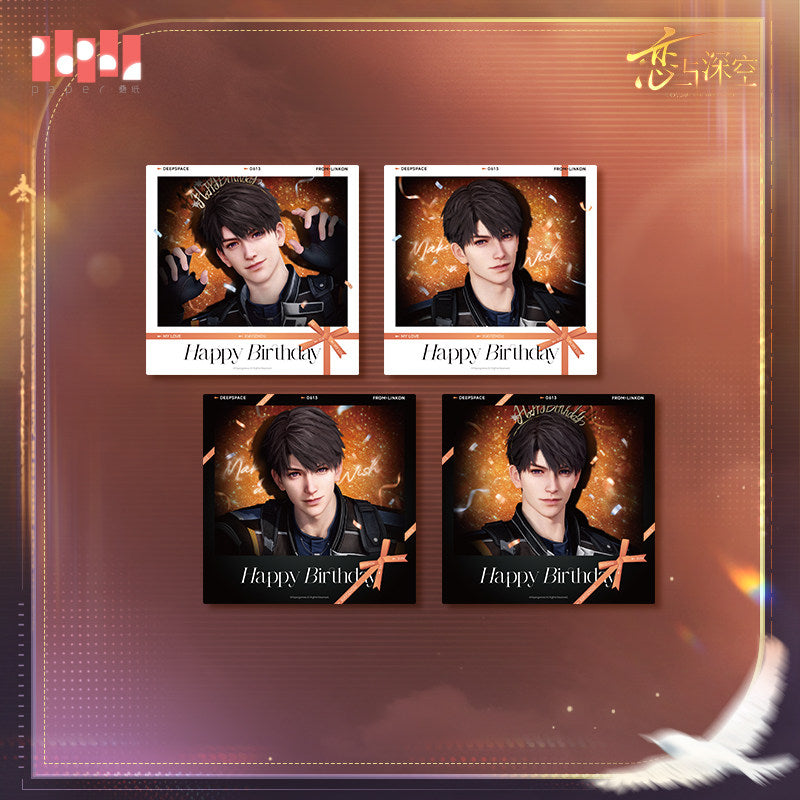 恋与深空 Love and Deepspace Caleb 2026 Birthday Your Skyblue Wide Polaroid Set