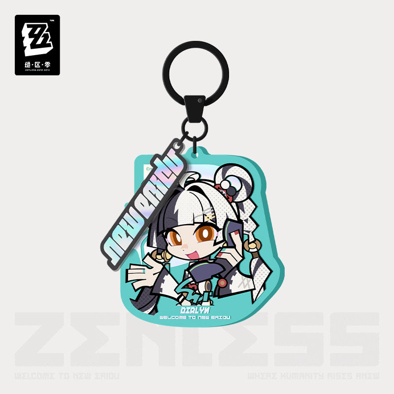 绝区零 Zenless Zone Zero New Ridu Chibi Acrylic Keychain Krampus Compliance Authority Dialyn