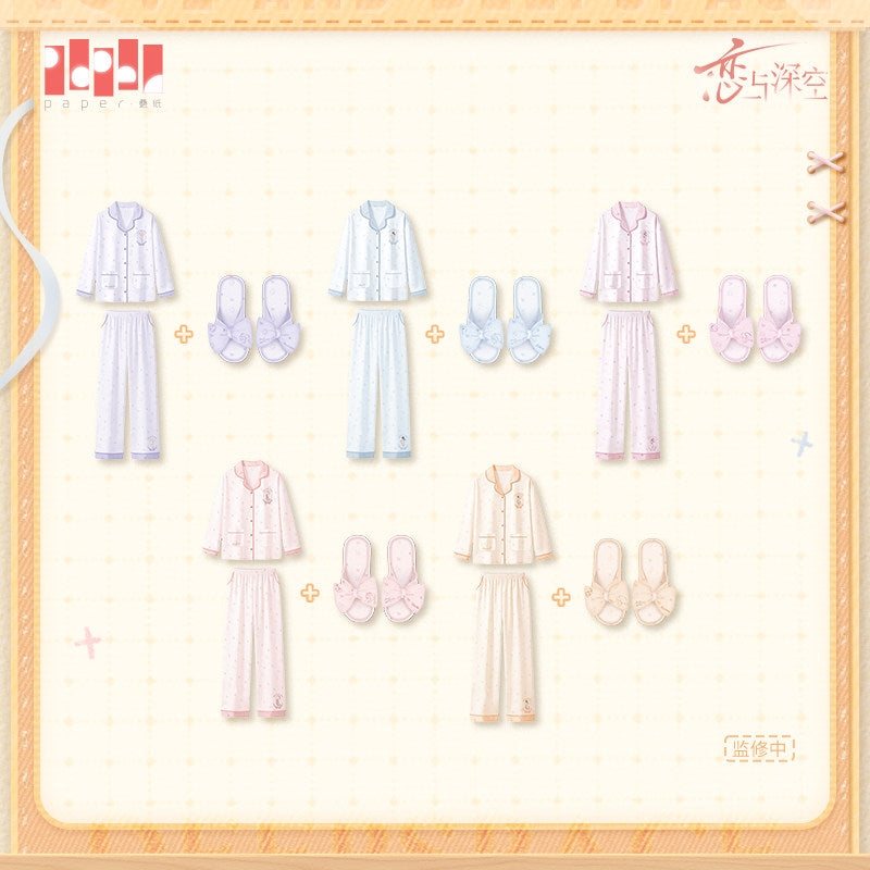 恋与深空 Love and Deepspace Sweet Dreams Woven Pyjamas and Slippers Set
