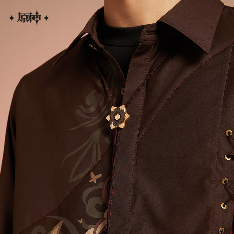 原神 Genshin Impact Hutao Theme Shirt Brown