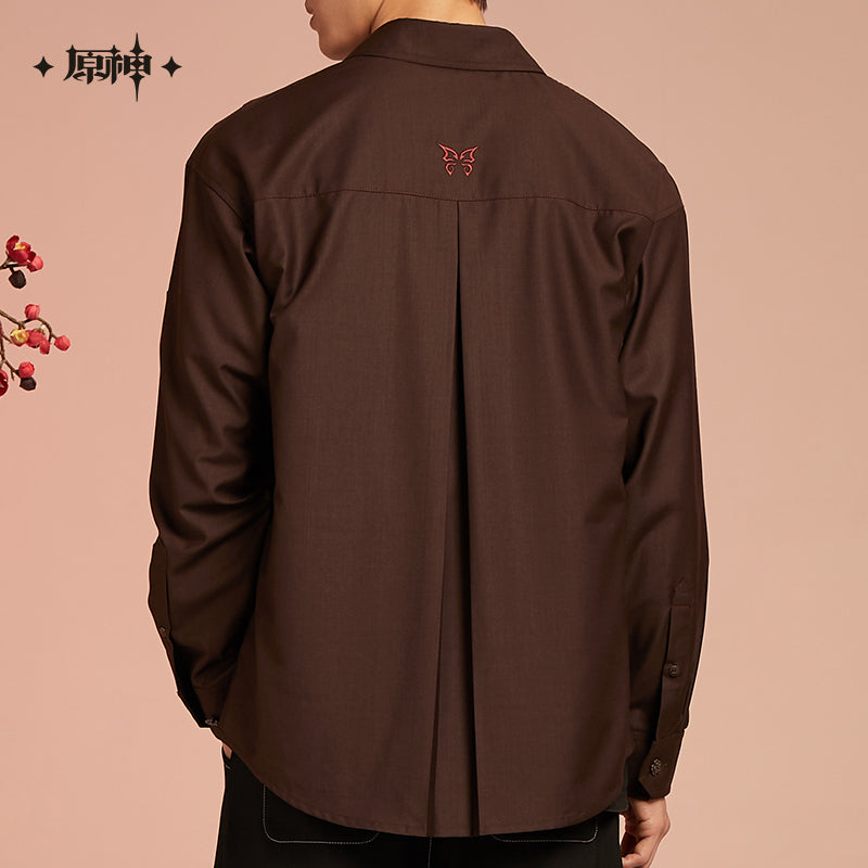 原神 Genshin Impact Hutao Theme Shirt Brown