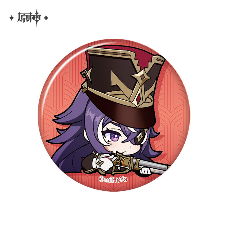原神 Genshin Impact Chibi Stickers Pearl Tin Badge Chevreuse