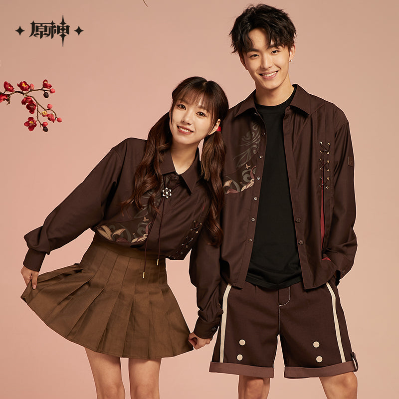 原神 Genshin Impact Hutao Theme Shirt Brown