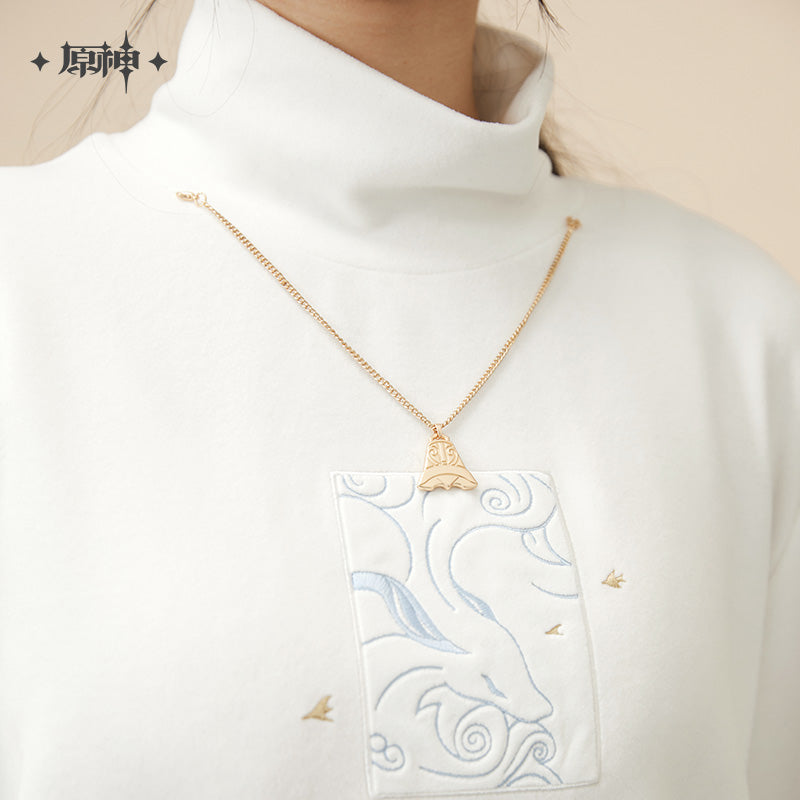 原神 Genshin Impact Ganyu Theme Half Neck Long Sleeve Sweater Black