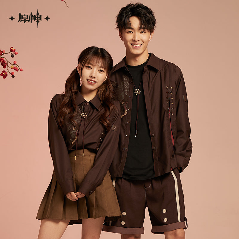 原神 Genshin Impact Hutao Theme Shirt Brown