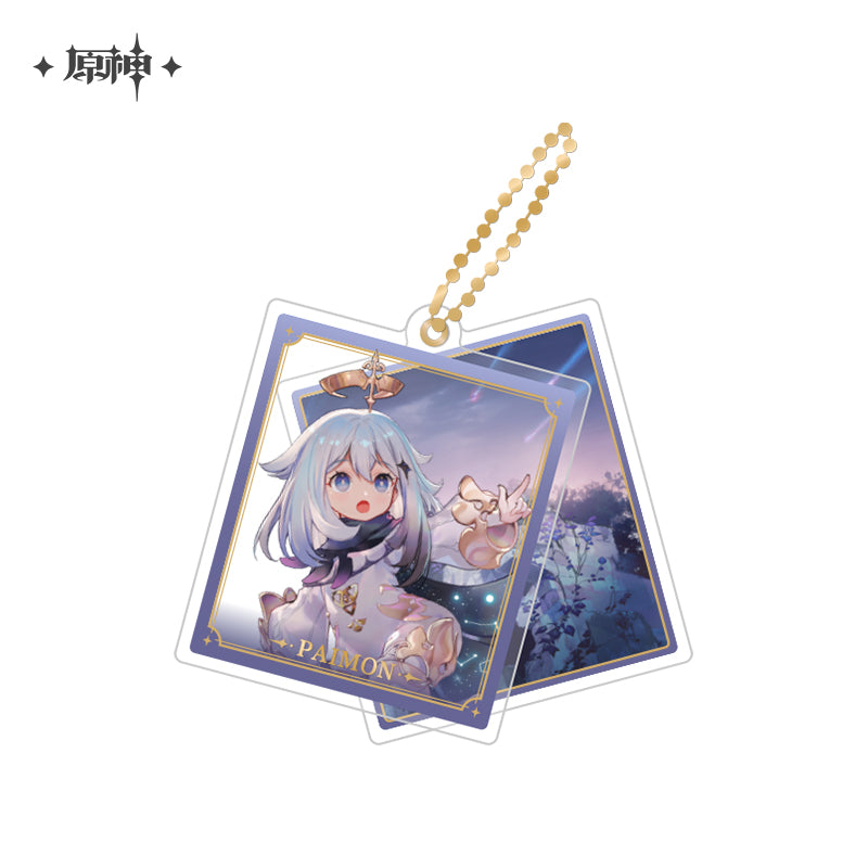 Paimon Keychain 原神 Genshin Impact Theme Chara Double Acrylic Keychain Paimon