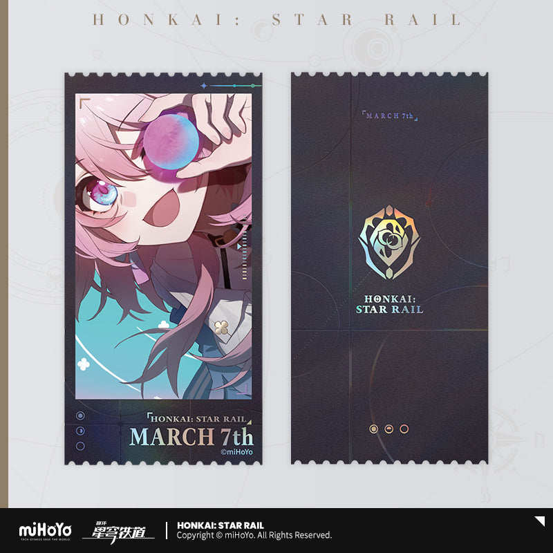 崩坏：星穹铁道 Honkai: Star Rail Countdown Series Holographic Ticket Set of 7