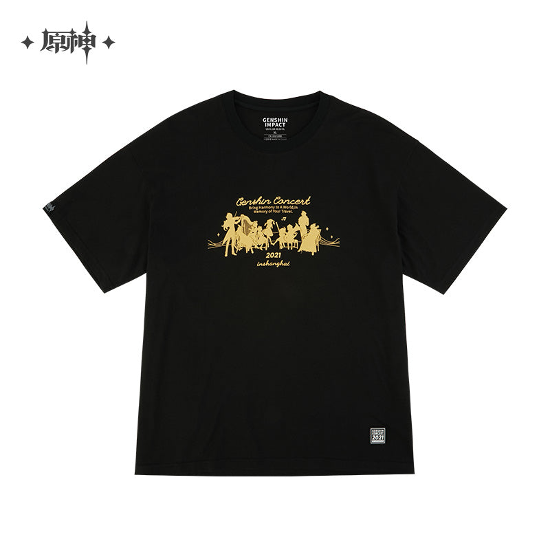 原神 Genshin Impact Melodies of an Endless Journey Gold Press T-Shirt