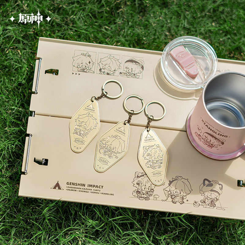 原神 Genshin Impact Go Camping! Series Metallic Keychain Paimon