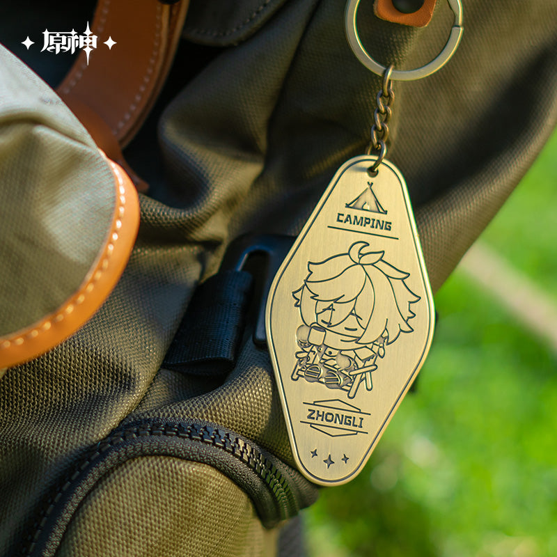 原神 Genshin Impact Go Camping! Series Metallic Keychain Paimon