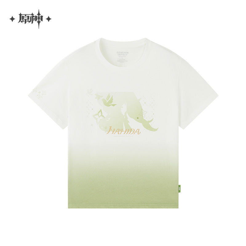 原神 Genshin Impact Nahida Theme T-Shirt Gradient Silhouette