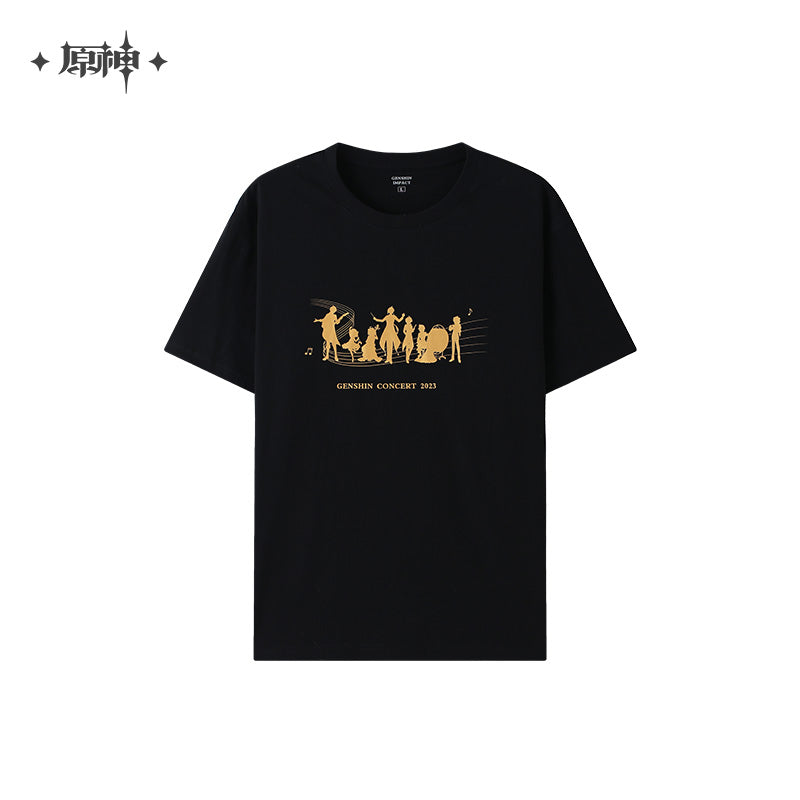 原神 Genshin Impact Concert 2023 Gold Printed T-Shirt