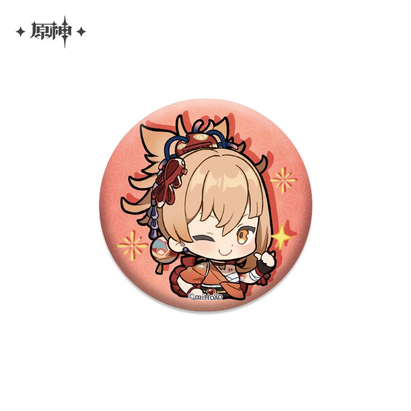原神 Genshin Impact Chibi Stickers Pearl Tin Badge Yoimiya - newnewonline