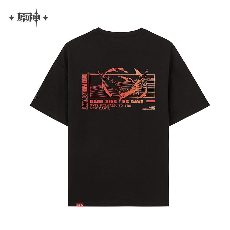 原神 Genshin Impact 「Dark Side of Dawn」Diluc T-Shirt - newnewonline